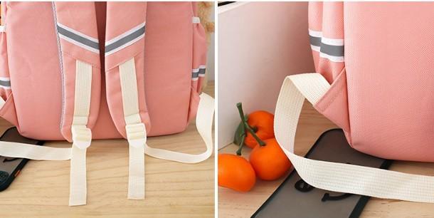 Рюкзак шкільний для дівчинки Good 5в1 шоппер/пенал/сумочка/гаманець Рожево-білий (DR017870) - фото 12