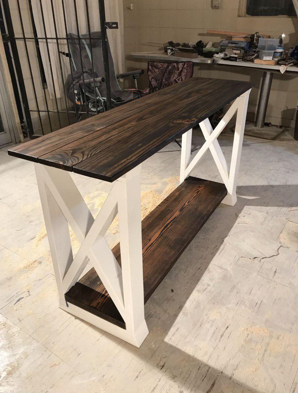 Стол деревянный консольный ясень 1300х650х600 мм (DS7684) - фото 2 Стол деревянный консольный ясень 1300х650х600 мм (DS7684) - фото 2