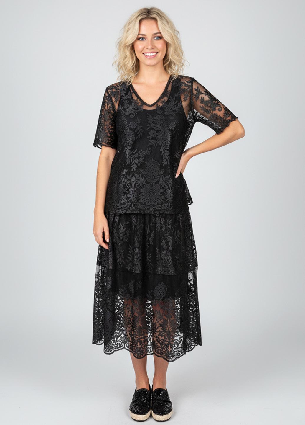 Блуза жіноча ажурна р. 48 Чорний (NT-212-48) - фото 3 Блуза жіноча ажурна р. 48 Чорний (NT-212-48) - фото 3