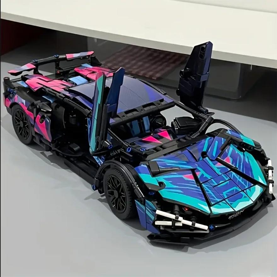 Конструктор Lamborghini Sian FK937 Cyberpunk 1291 деталь 1:14 (29011661) - фото 4 Конструктор Lamborghini Sian FK937 Cyberpunk 1291 деталь 1:14 (29011661) - фото 4
