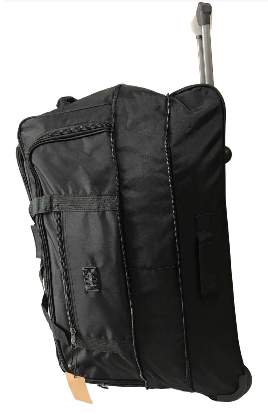 Сумка дорожная большая на трех колесах с регулировкой размера 100 л 812 Черный