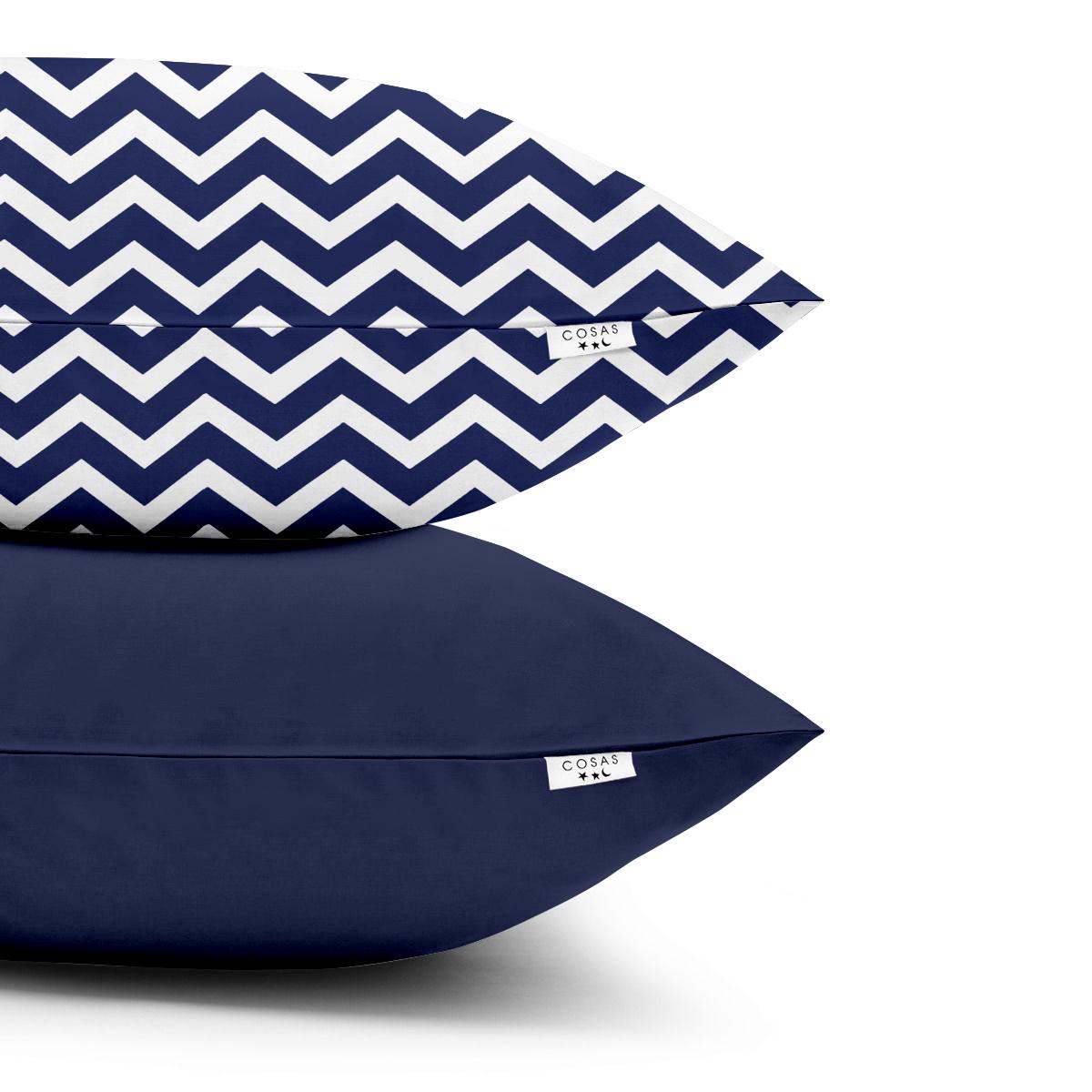 Набор наволочек Cosas 40х60 см 2 шт. Zigzag Dark Blue/Dark Blue (4822052050026)
