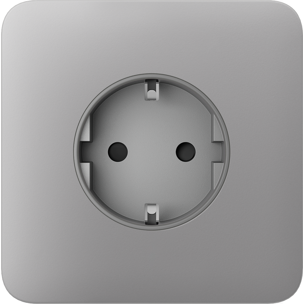 Панель передняя для встроенной розетки Ajax SoloCover Basic Fog (17127)