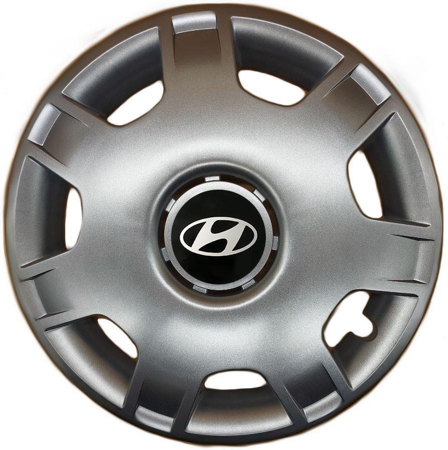 Колпаки SJS 205 с логотипом Hyundai 4 шт. R14 Серебряный (2654556555)