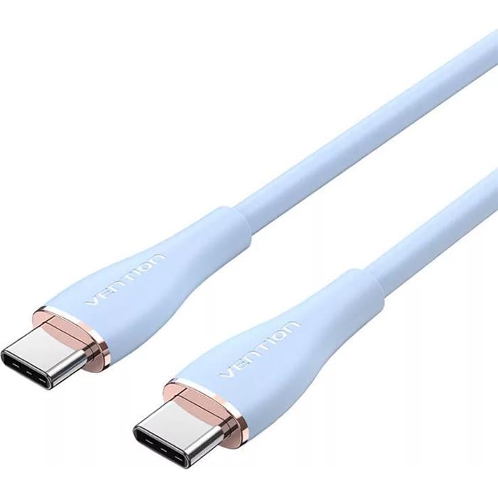 Кабель Vention USB2.0 Type-C-Type-C 480 Мбит/с 5A/1,5 м Light Blue (TAWSG)