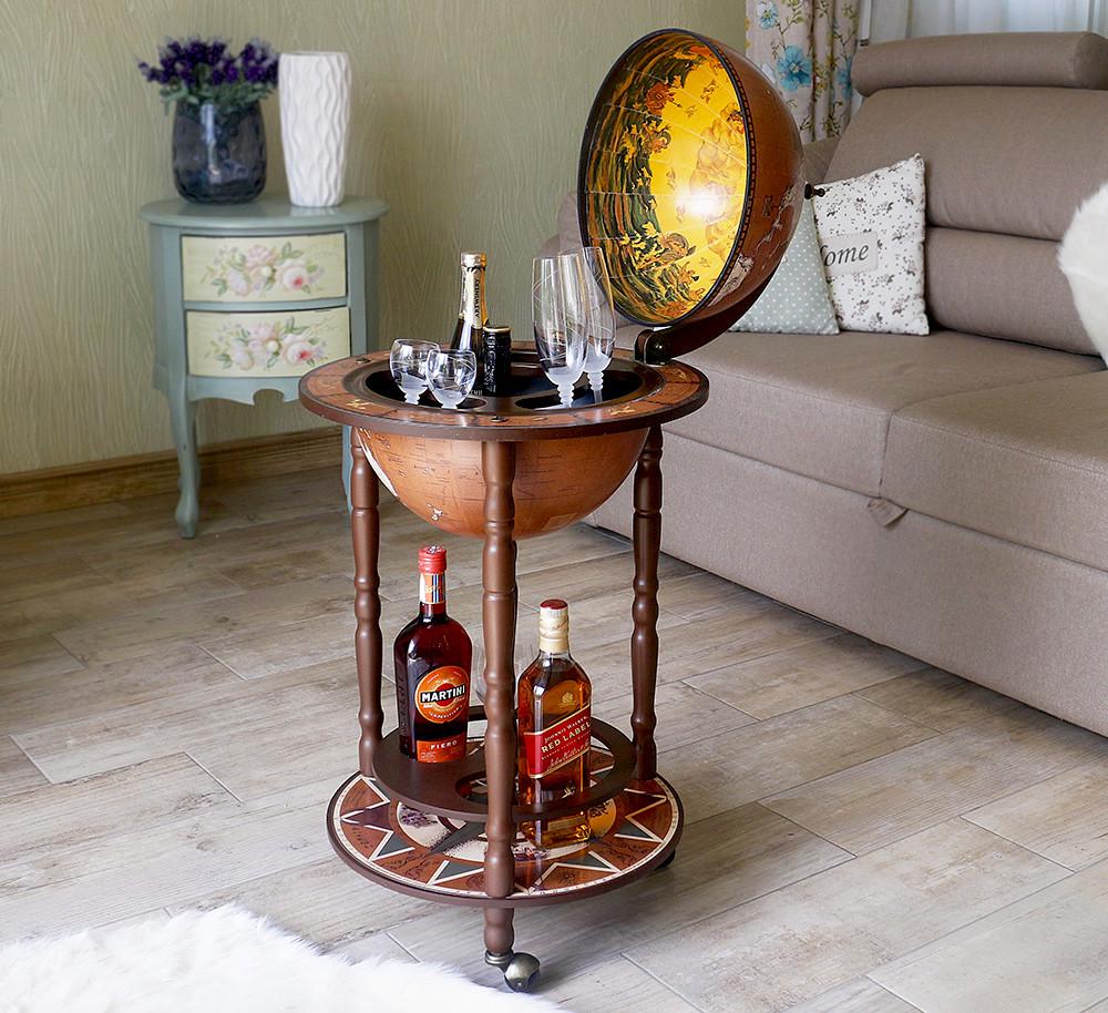 Минибар напольный Гранд Презент Глобус Континенты 33 см Кофейный (33001N-M) Минибар напольный Гранд Презент Глобус Континенты 33 см Кофейный (33001N-M)