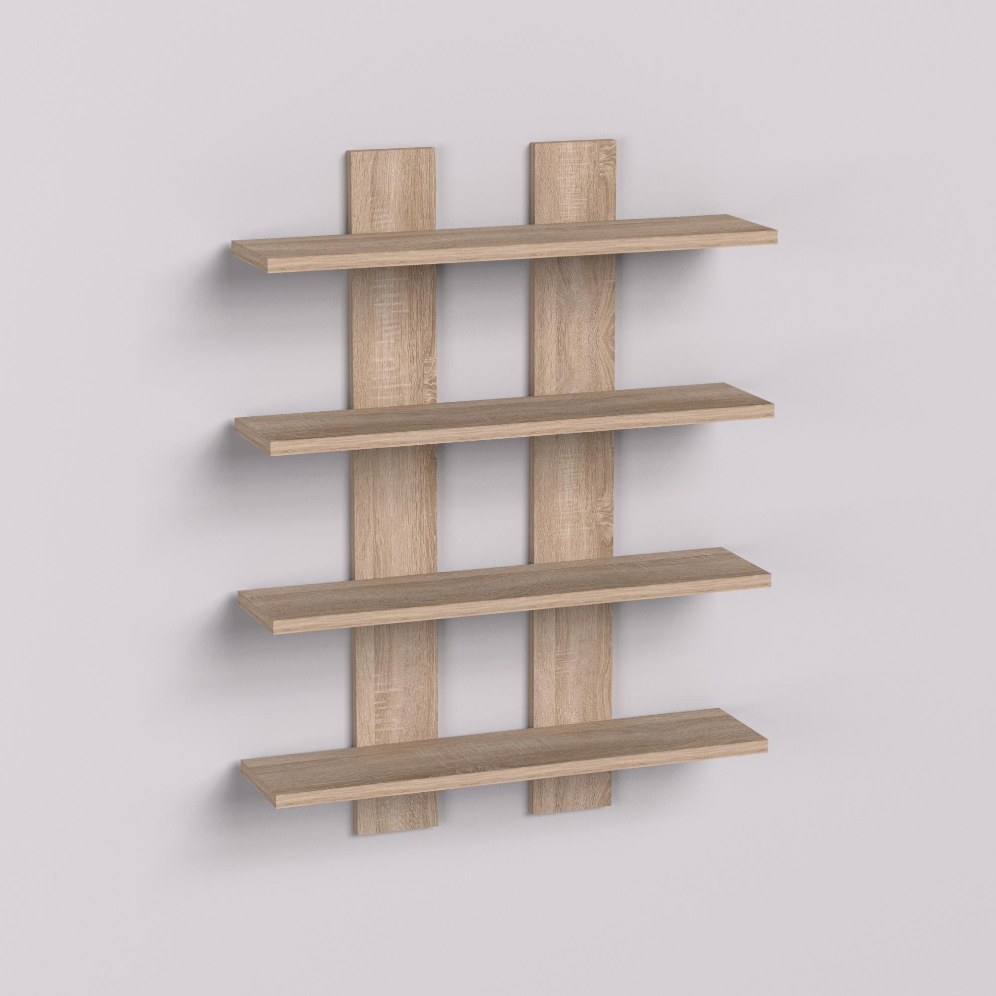 Полка подвесная П-4 600х120х800 мм Дуб Сонома (13007) - фото 1