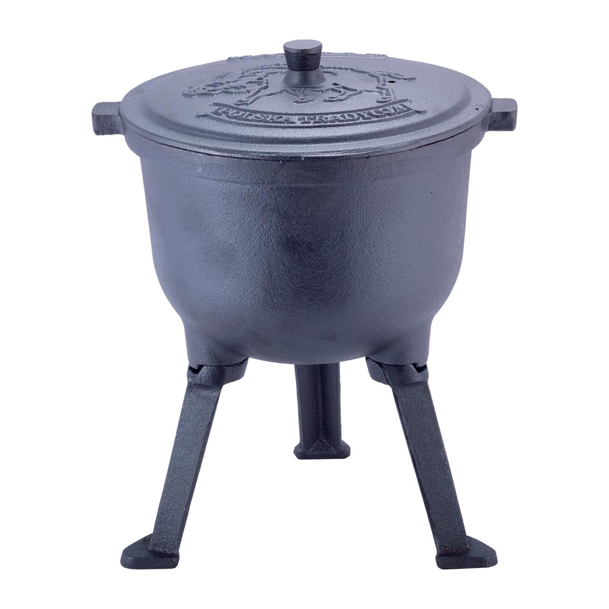 Котел на ніжках Kamille KM-4801V чавунний з кришкою та ручкою 7 л Темно-сірий (124-84-4801V) - фото 2 Котел на ніжках Kamille KM-4801V чавунний з кришкою та ручкою 7 л Темно-сірий (124-84-4801V) - фото 2