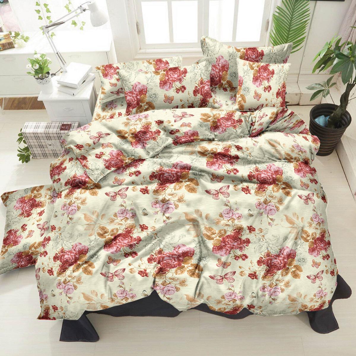 Комплект постельного белья Zastelli 20-1077 Melon бязь Gold семейный 2х145х210 см Белый