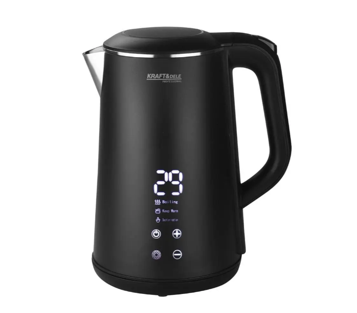 Электрический чайник Kraft&Dele KD4105 1,6 л 1500 Вт Черный (29528532)
