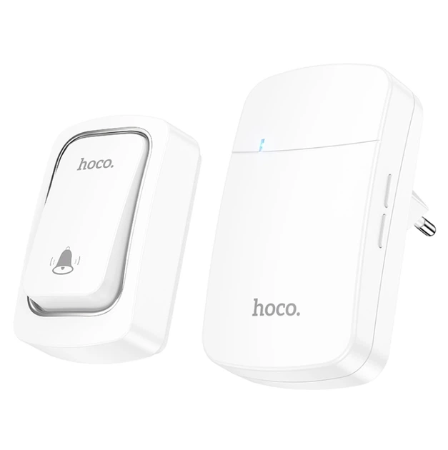 Дверной звонок беспроводной Hoco HI26 Self-Powered Wireless Doorbell White