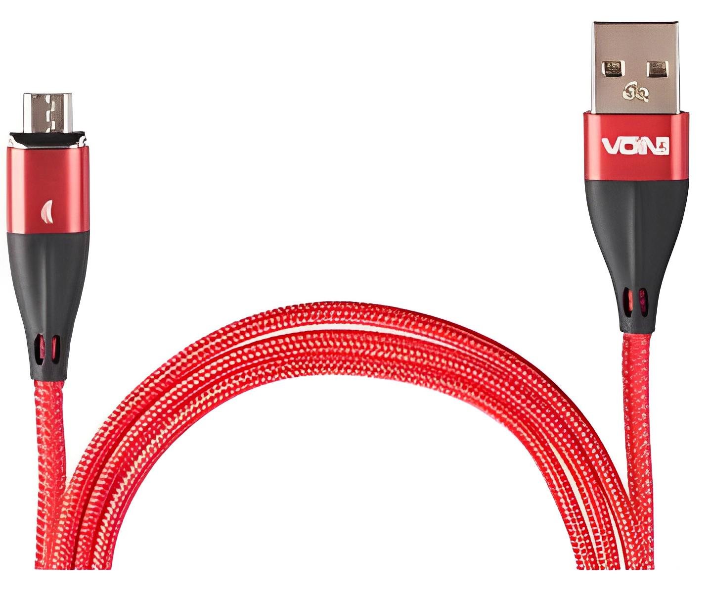 Кабель магнитный Voin USB-Micro USB 3 А 1 м Red (00000047925)