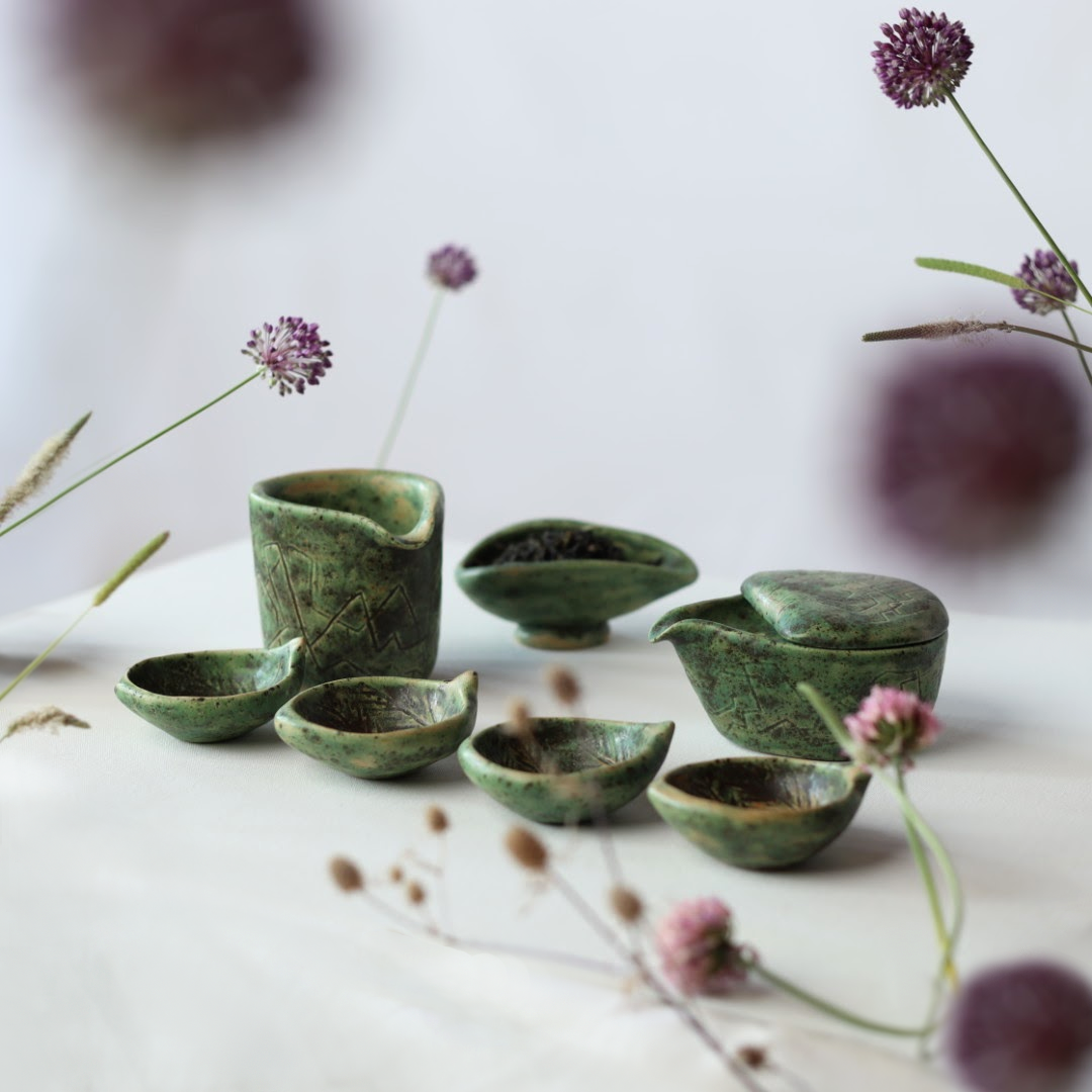 Набор для чайной церемонии Эльфийский полный ручной работы (TS-08) - фото 2 Набор для чайной церемонии Эльфийский полный ручной работы (TS-08) - фото 2