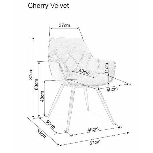 Стілець кухонний Signal Cherry шкіра синтетична Чорний/Сірий (10554308) - фото 5