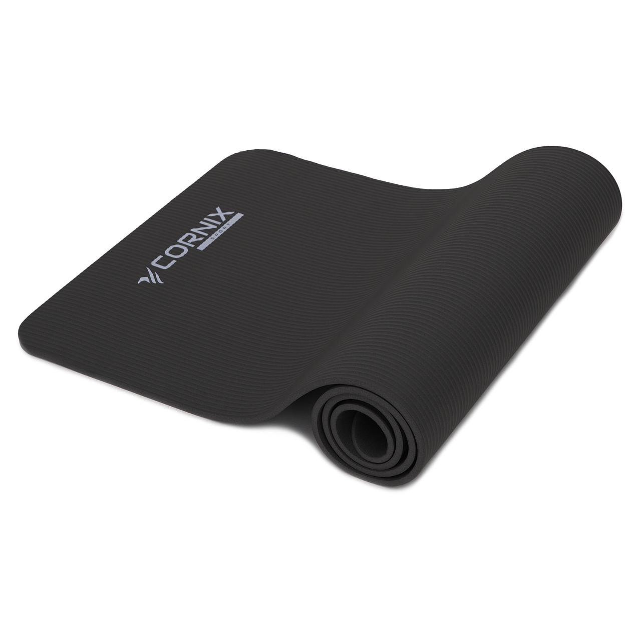 Коврик для йоги и фитнеса Cornix NBR 183x61x1 см XR-0013 Black (2375564331)