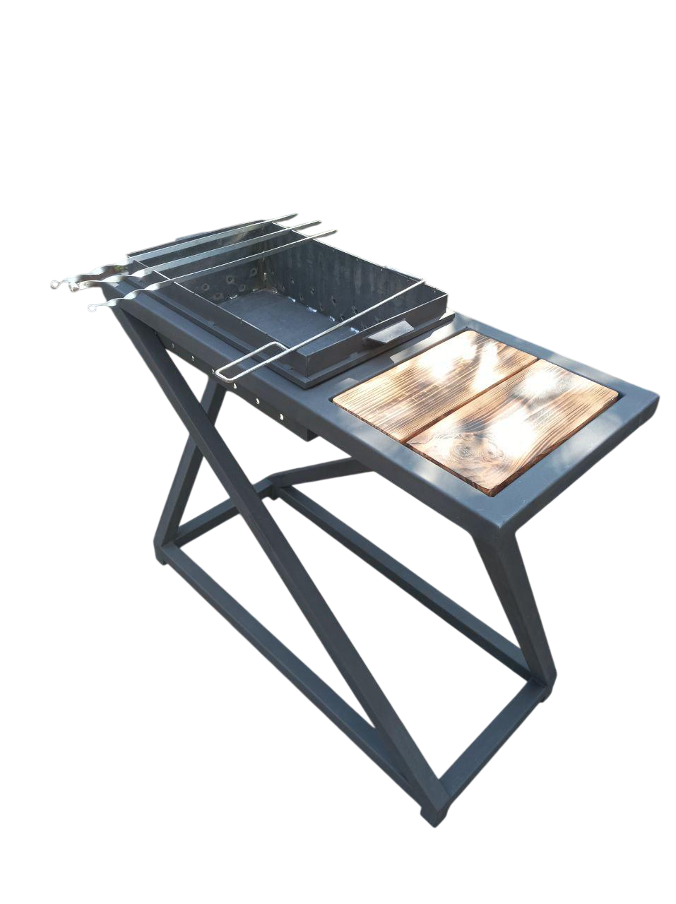 Мангал металлический на 8 шампуров 55х35 см. (28282388)