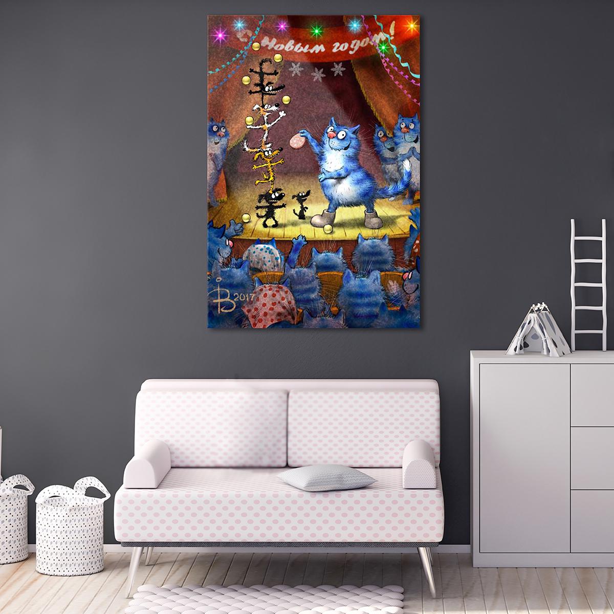 Модульная картина Представление в клубе 1 модуль 40х60 см (_rinaz_20172224003)