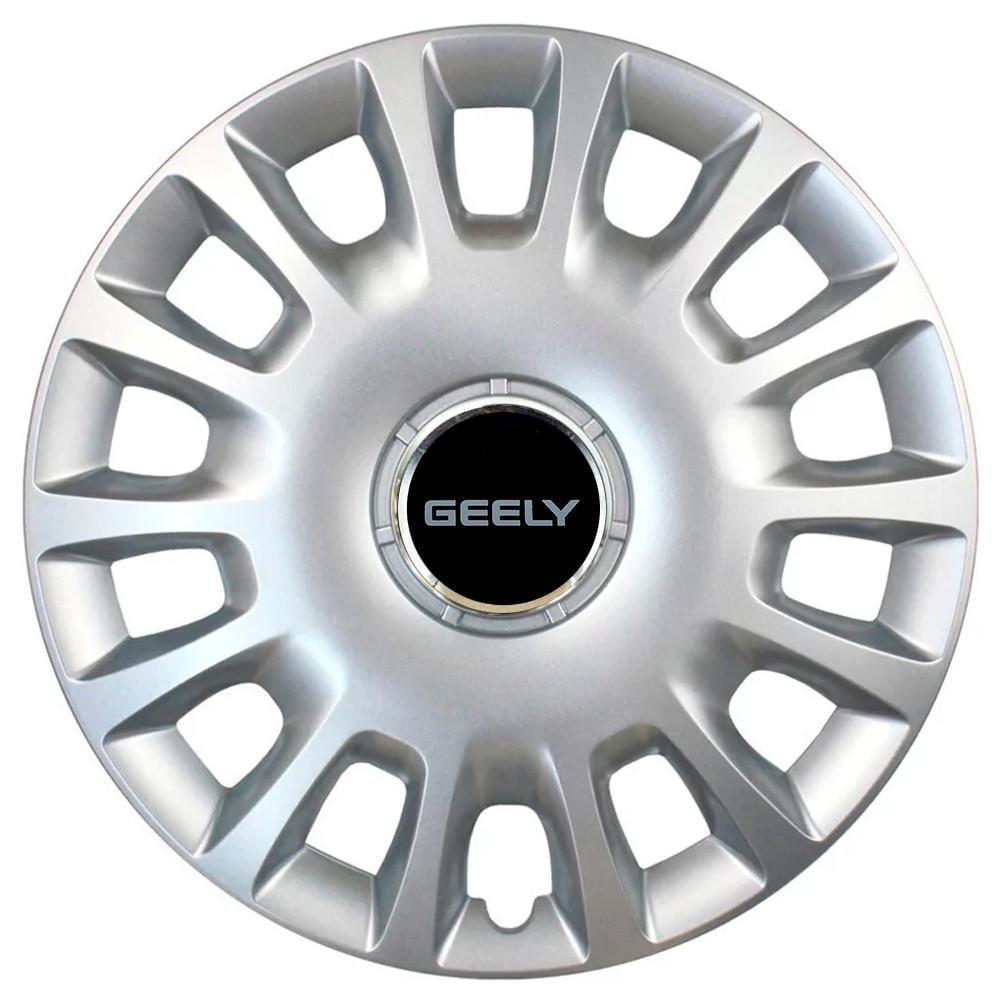Ковпаки SJS 109 з логотипом Geely 4 шт. R13 Срібний (2789080735)