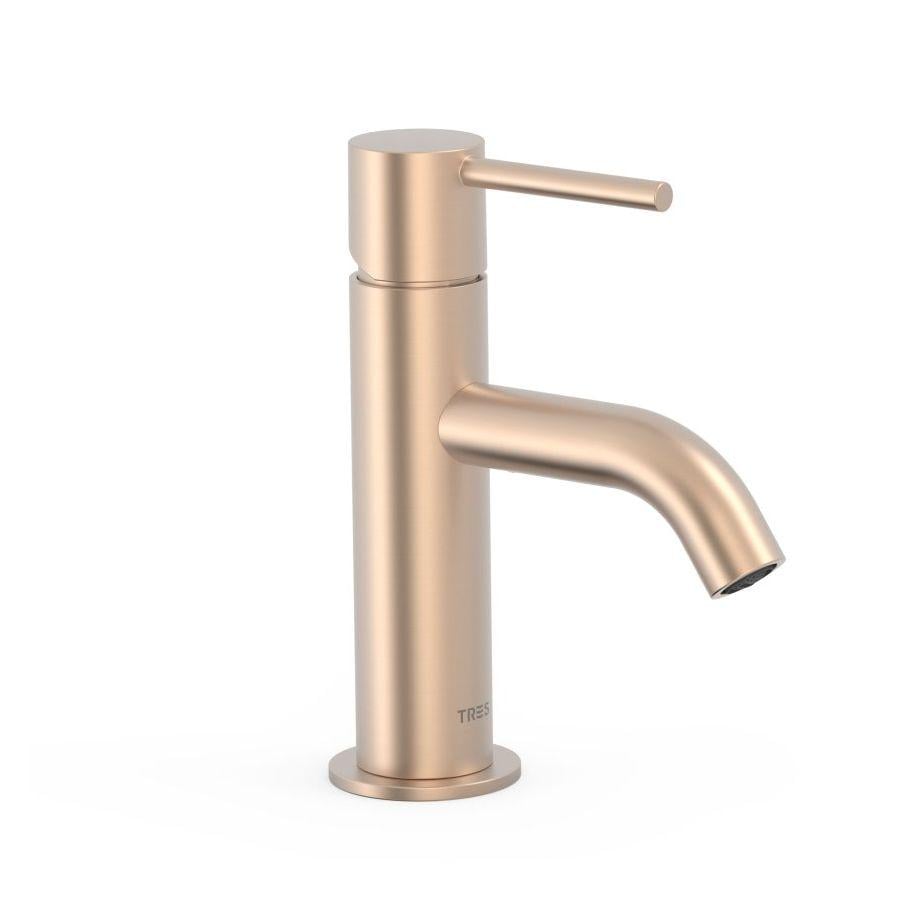 Смеситель для умывальника Tres Study Exclusive 24К Розовое золото матовый (26290301OPM)