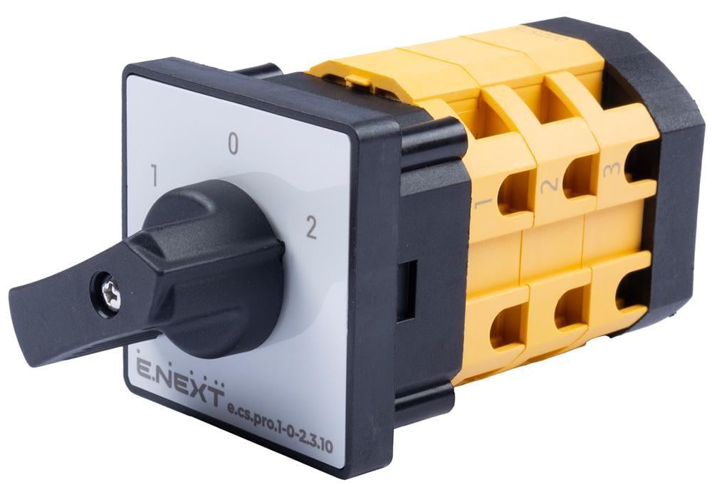 Перемикач пакетний E.NEXT e.cs.pro.1-0-2.3.10 1-0-2 3P 10A 440V (p093031)
