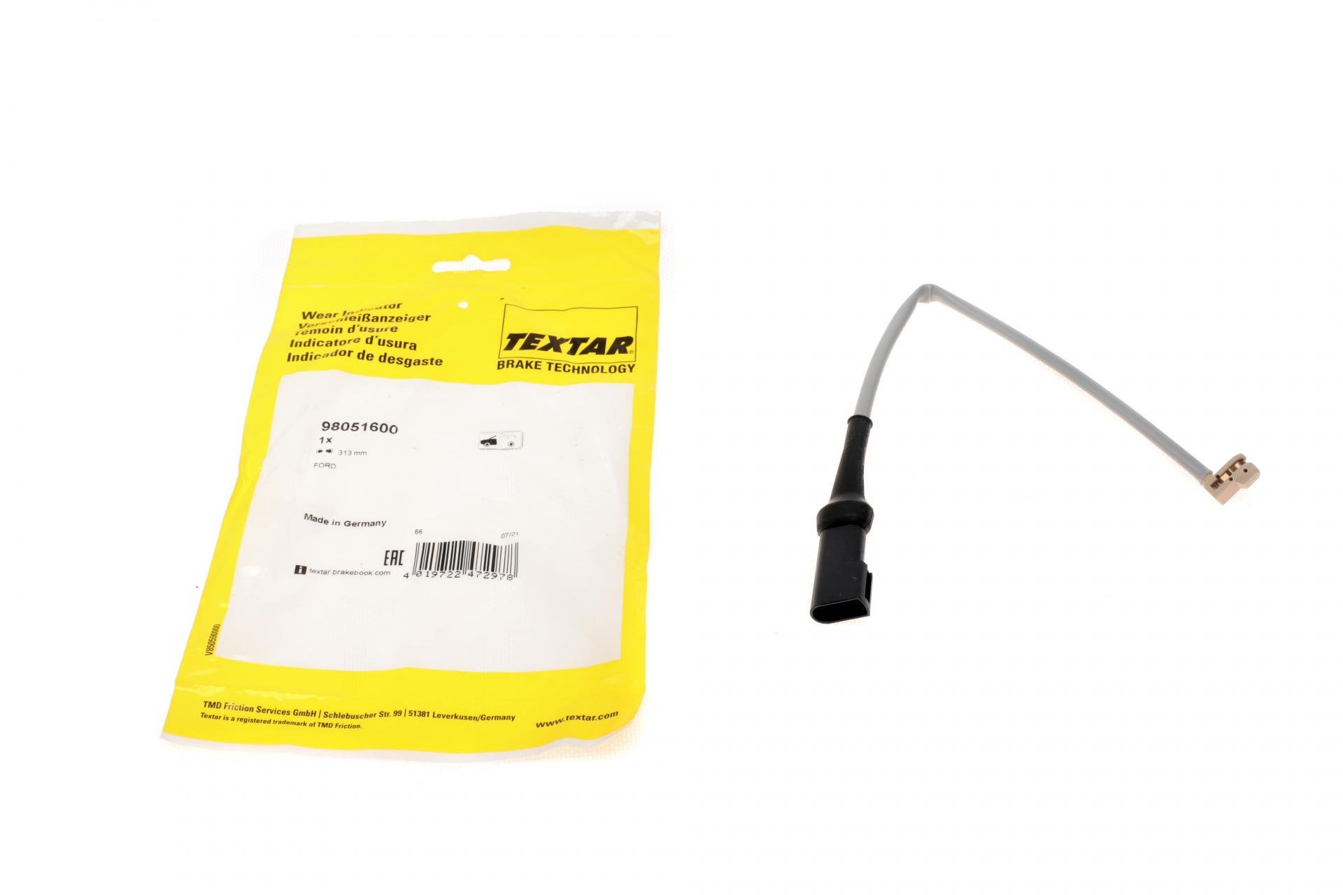 Датчик зносу гальмівних колодок передніх Ford Transit 2,0/2,2TDCi 2012-L 315 мм (98051600)