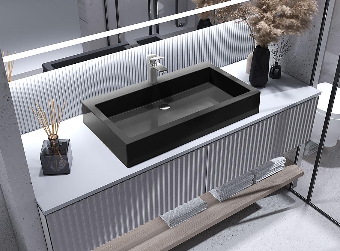 Умывальник накладной Status Deko 80 Black (33457548)