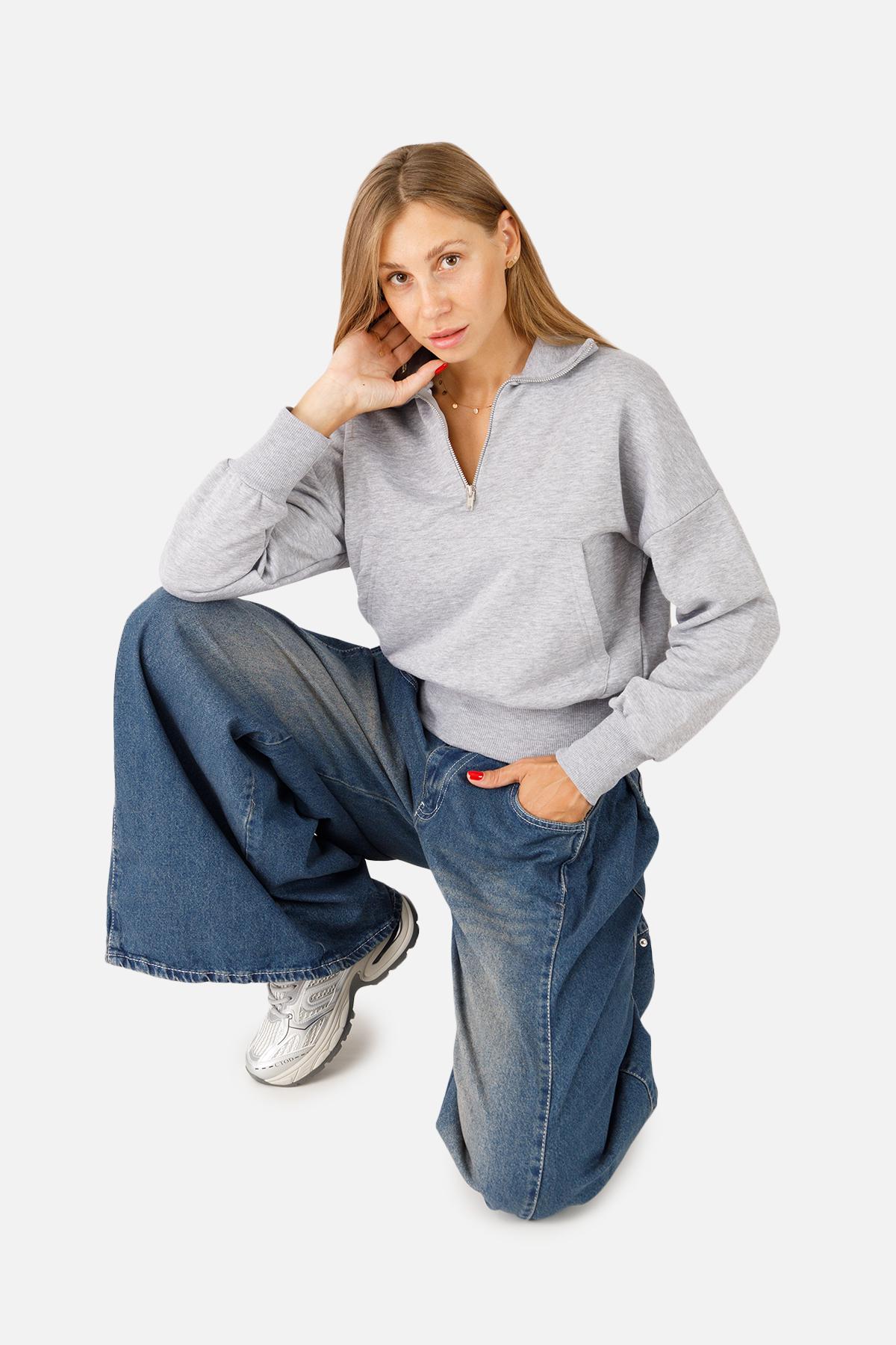 Світшот жіночий ЦБ-00256503 р. 42 Сірий (SKT001010321) - фото 5 Світшот жіночий ЦБ-00256503 р. 42 Сірий (SKT001010321) - фото 5