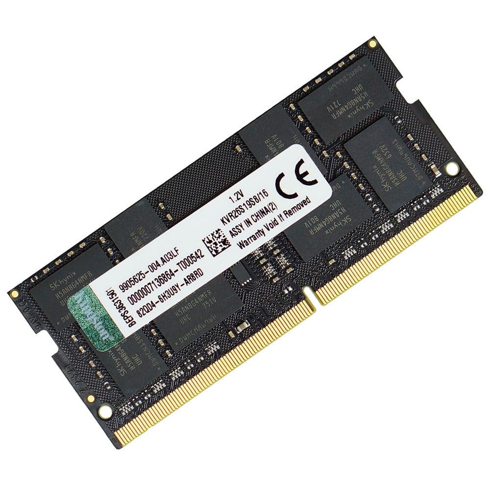 Оперативная память Kingston SODIMM DDR4 16GB 2666MHz, PC4-21300 (KVR26S19S8/16)
