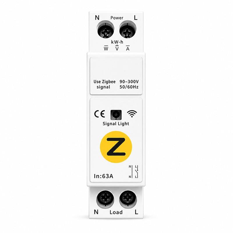 Выключатель умный ZigBee только таймер 1P+N 63A 230V Smart Life/Tuya (TY-TW-Z)