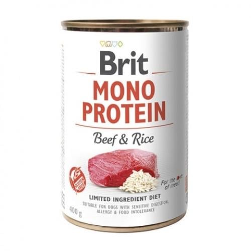 Вологий корм Brit Mono Protein Beef and Rice з яловичиною і рисом 400 г