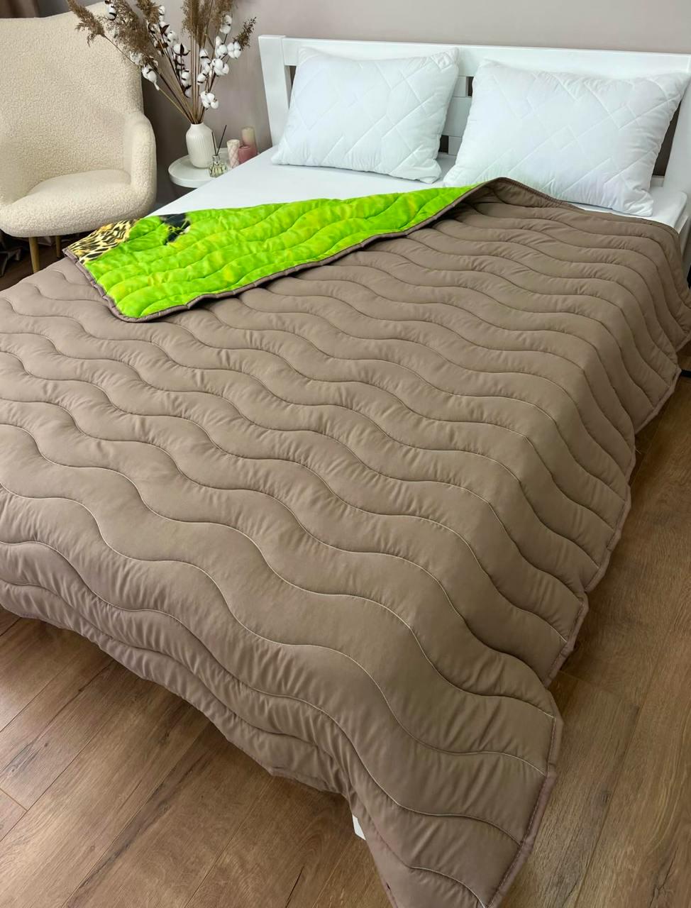 Ковдра літня двостороння з малюнком двоспальна 180x210 см Салатовий - фото 2 Ковдра літня двостороння з малюнком двоспальна 180x210 см Салатовий - фото 2