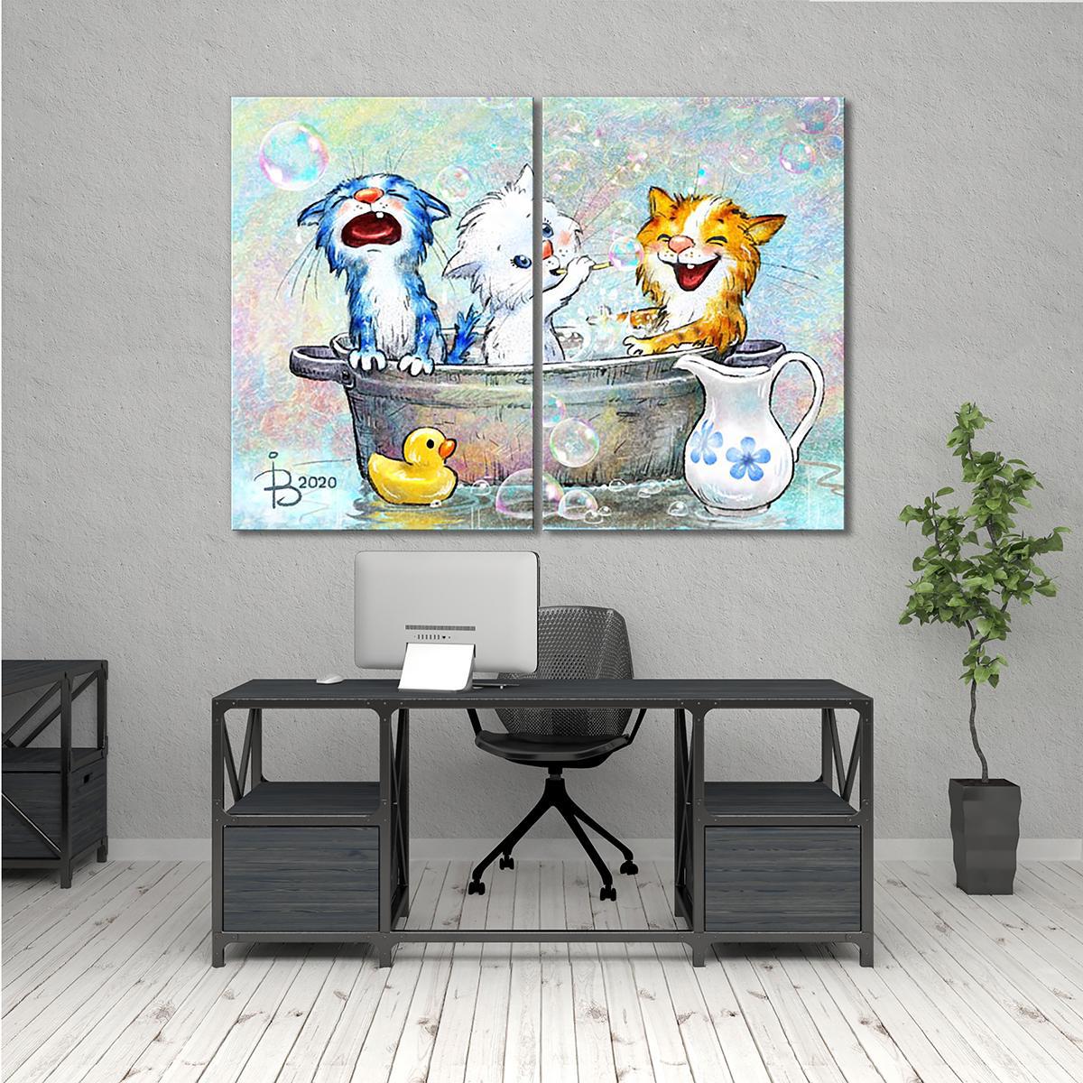 Модульная картина Купание 2 модуля 90x135 см