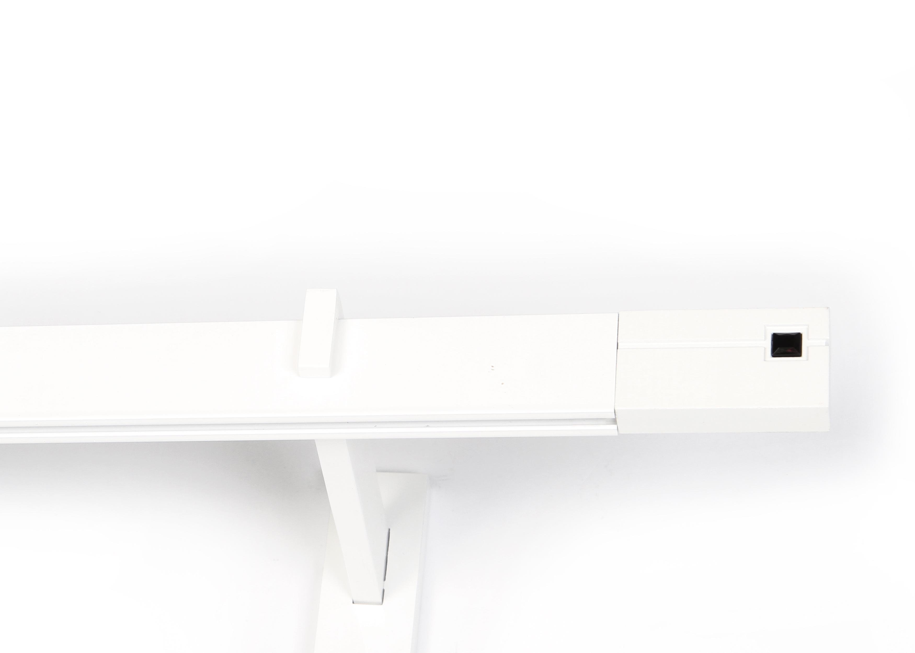 Карниз Square Line 105 см финал Квадро кристал черный 1 рядный Белый - фото 2