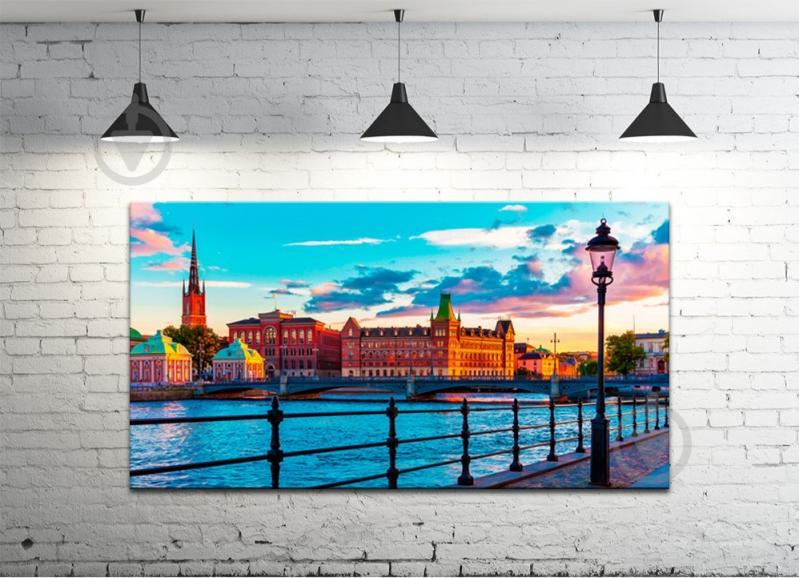 Картина на холсте ProfART S50100-g437 100 х 50 см Река и город (hub_gPEi24562)