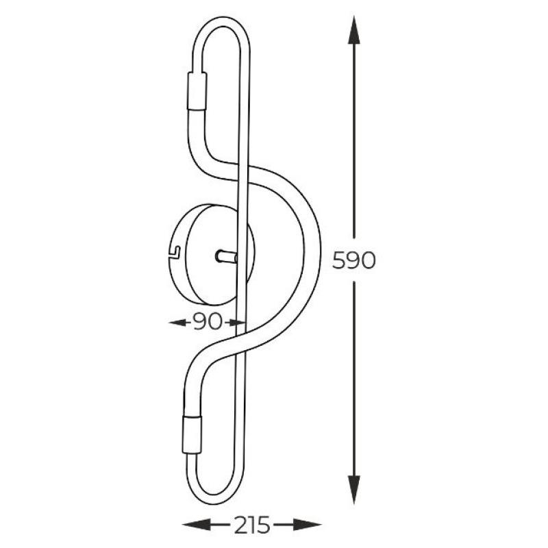Бра Zuma Line BALBO 20006WB-BK (26880111) - фото 2