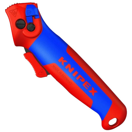 Монтажный нож для зачистки кабеля KNIPEX 16 50 145 SB снимает оболочки до 7 мм Красный (32534759)