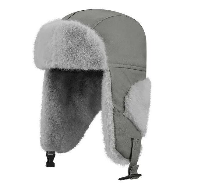 Шапка вушанка унісекс One size Сірий (01487)