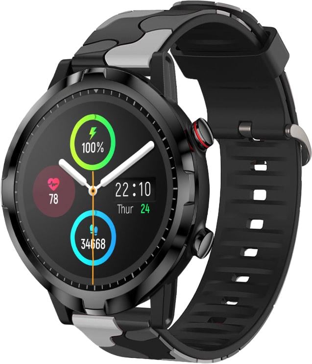 Ремешок Tactic Camouflage для Haylou Smart Watch RT LS05S Black Grey (32953-53)
