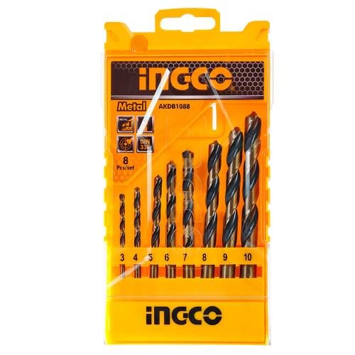 Набір свердел по металу Ingco 3-10 мм 8 шт. (10636202) - фото 2