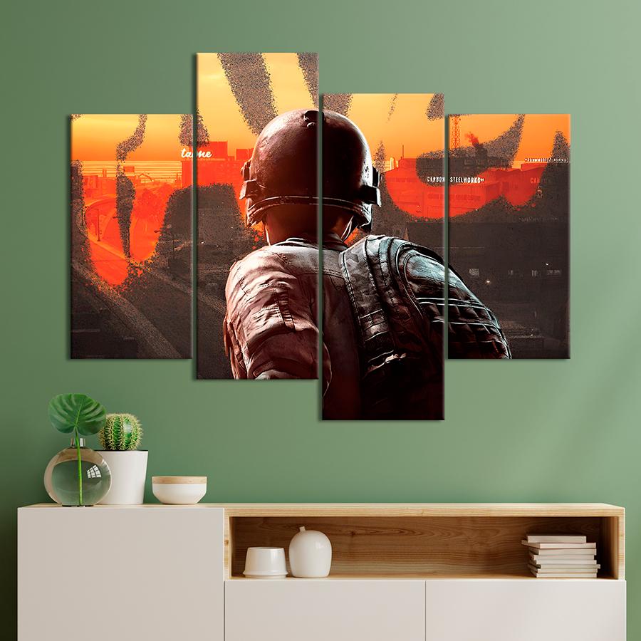 Настенний декор Стильный постер игры PUBG: Battlegrounds 129x90 см (A220-4)