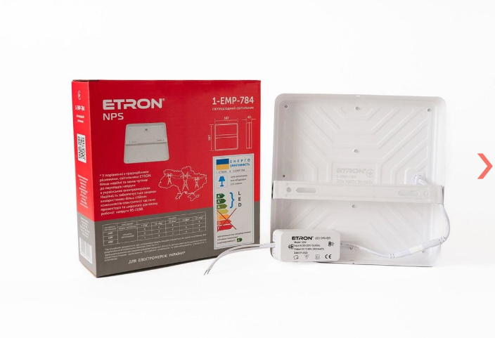 Светильник светодиодный ETRON 32W 5000К IP20 (26738274) - фото 2 Светильник светодиодный ETRON 32W 5000К IP20 (26738274) - фото 2