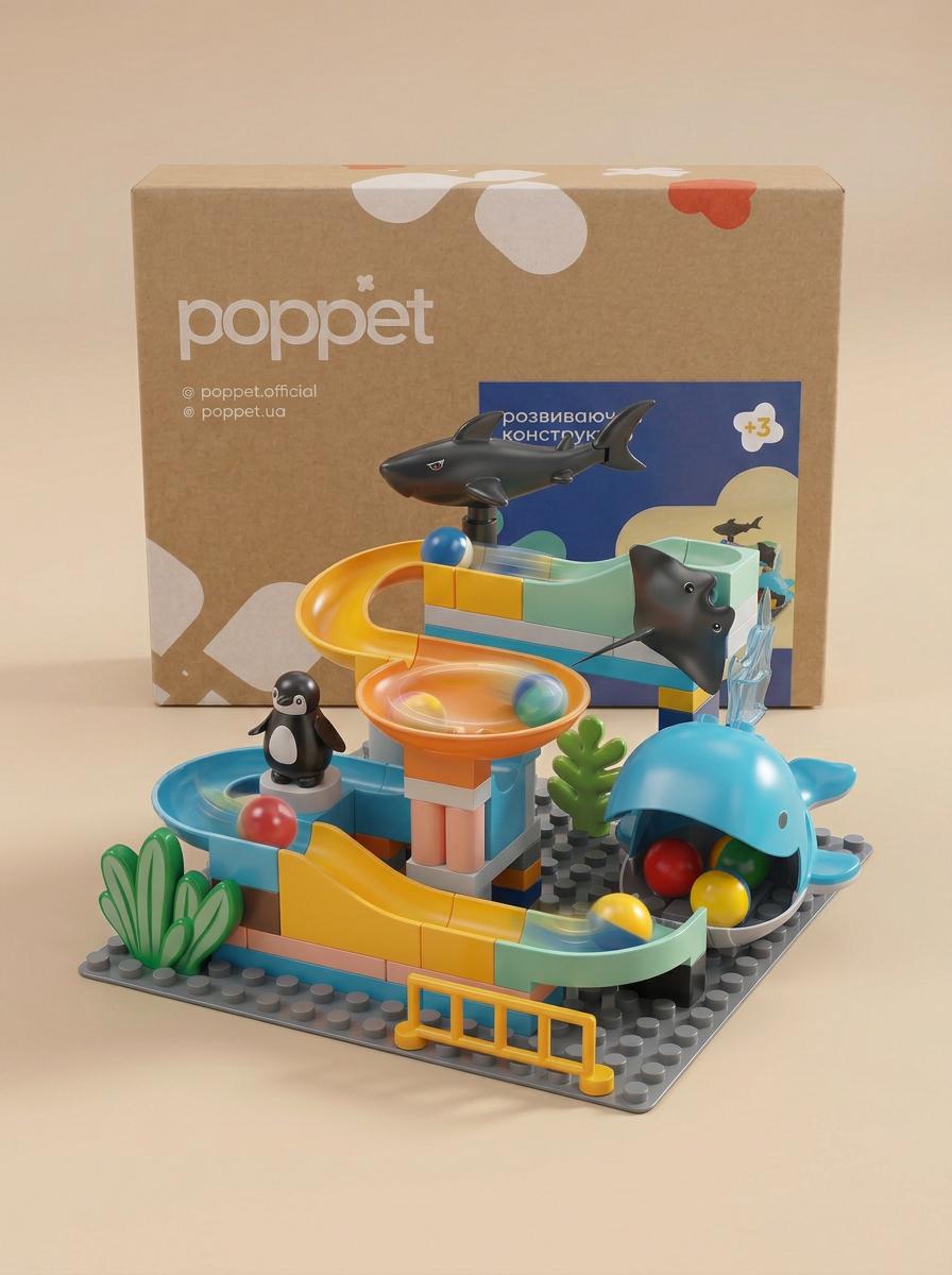 Конструктор развивающий Poppet Морские приключения с горкой 72 эл. (PP-СТ-012) Конструктор развивающий Poppet Морские приключения с горкой 72 эл. (PP-СТ-012)
