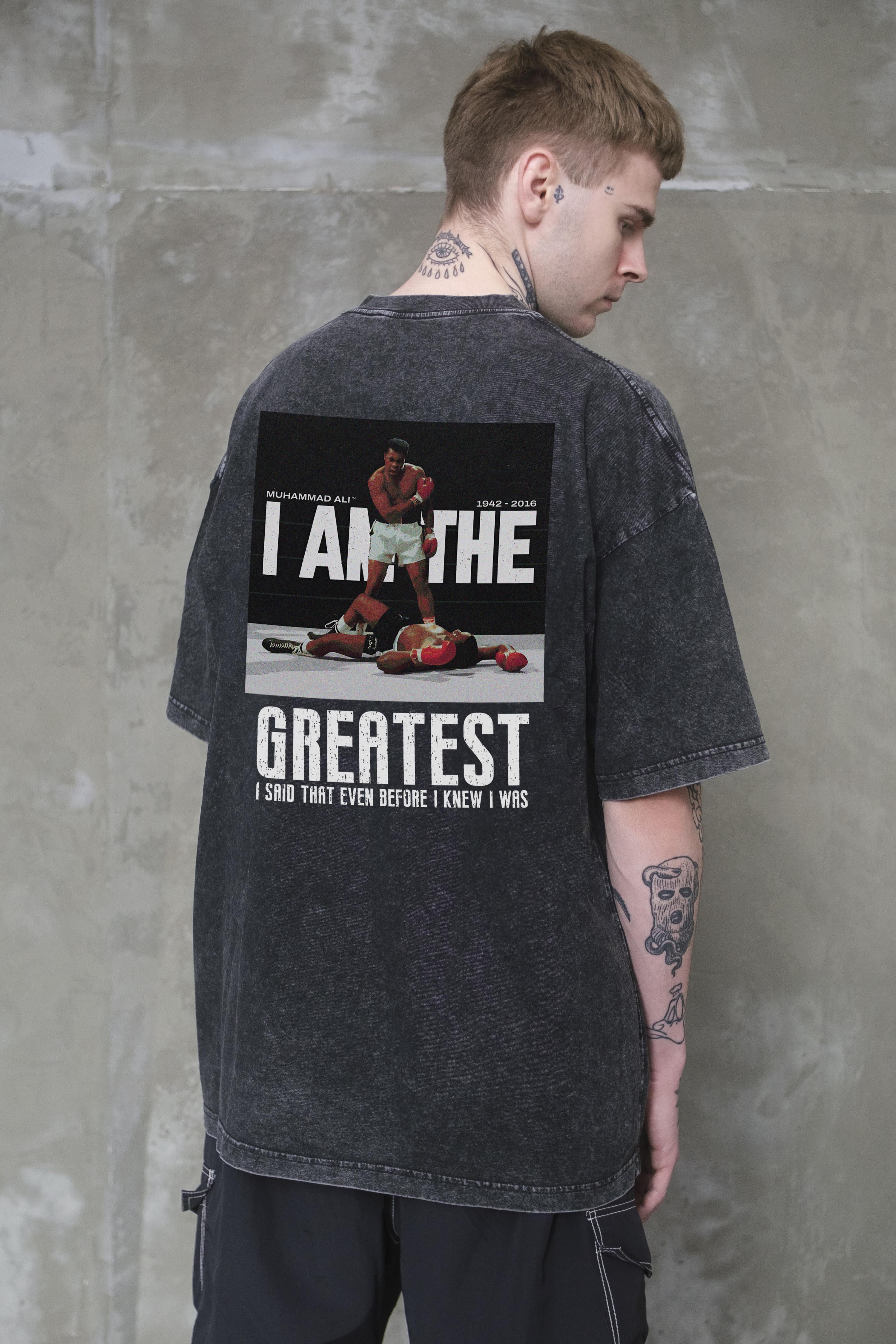 Футболка оверсайз Without Washed Muhammad Ali L/XL Black (L/XL8056356 8056357)