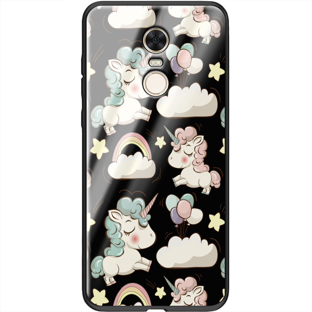 Чохол BoxFace Xiaomi Redmi 5 Plus Unicorns Чорний силікон зі склом (32522-cc2-37744)