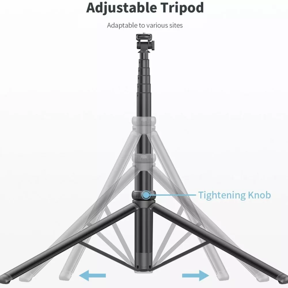 Селфи-палка C05 с пультом и металлическими ножками 2,06 м (778476) - фото 9