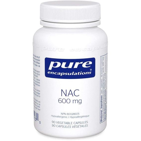 Ацетилцистеїн Pure Encapsulations NAC n-acetyl-l-cysteine 600 мг 90 Caps (PE-00189)