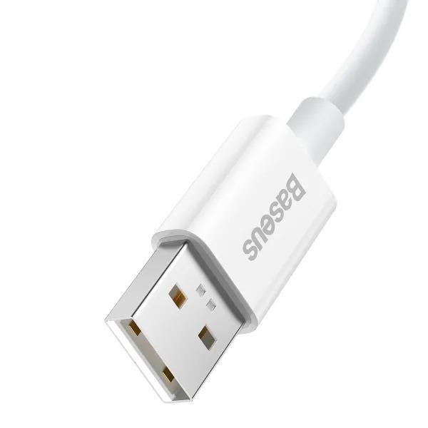 Кабель BASEUS Superior Series SUPERVOOC Fast Charging Data Type-C 65W 1 м White - фото 3