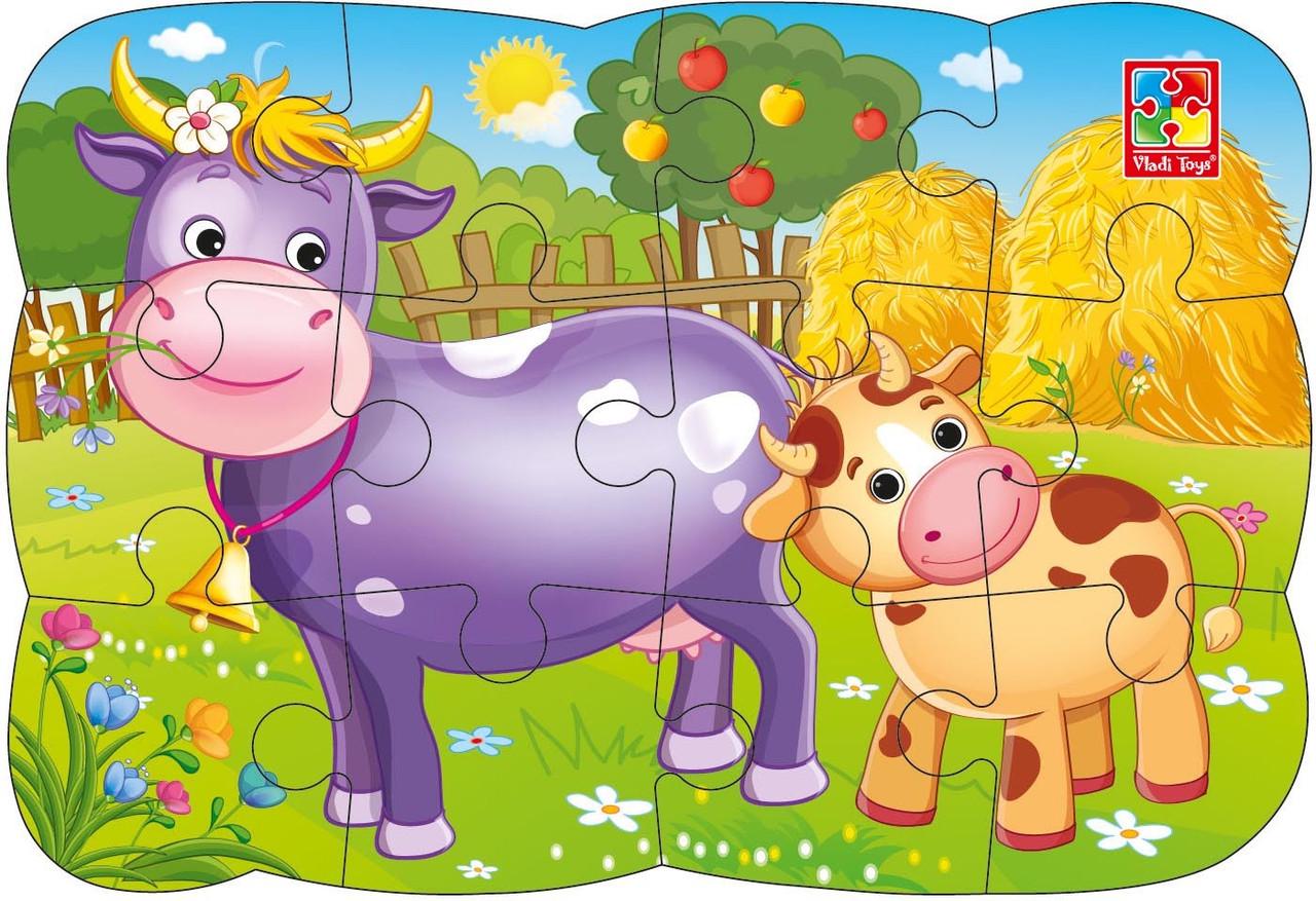 Пазли на магніті А5 Корова і теля (VT3205-74)