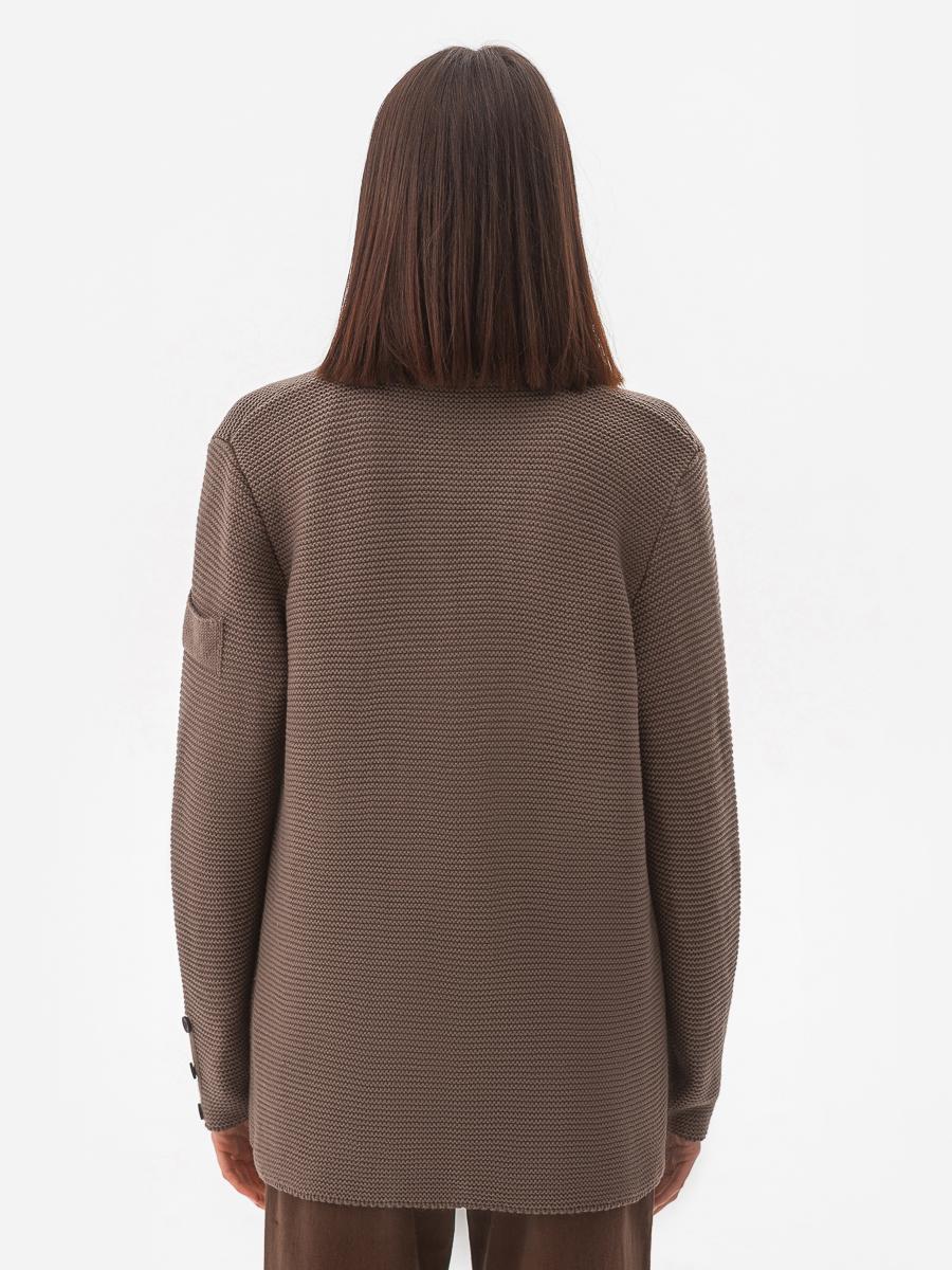 Пиджак женский рельефной вязки SVTR р.42-50 Капучино (569) - фото 8 Пиджак женский рельефной вязки SVTR р.42-50 Капучино (569) - фото 8