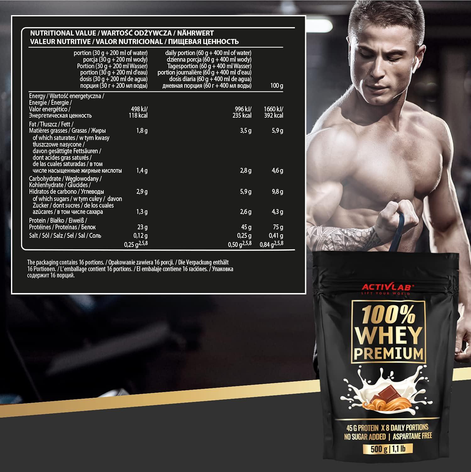 Протеїн Activlab 100% Whey Premium Peanut Butter Chocolate 500 г - фото 2